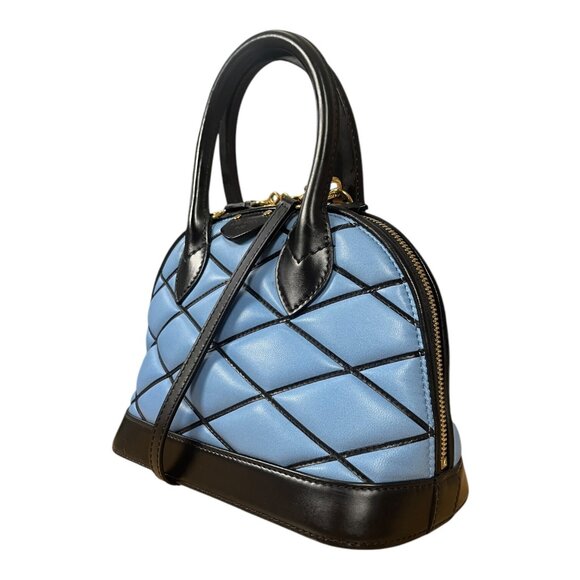 LOUIS VUITTON Alma BB Blue Black Malletage Lambskin Shoulder +BOX DUST BAG LOCK - Picture 3 of 15